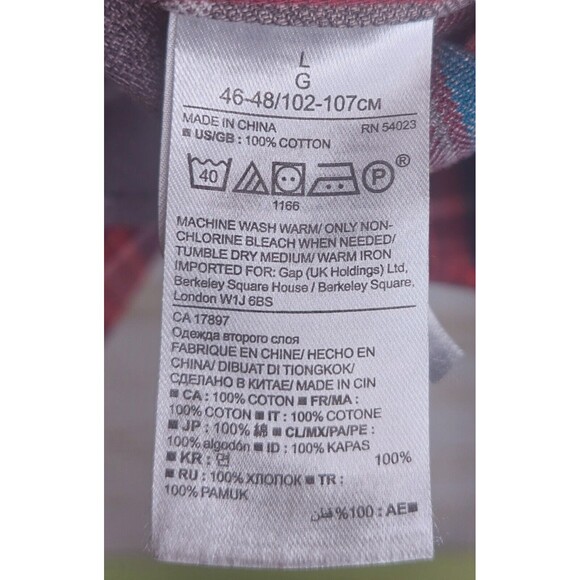 Banana Republic Men's Shirt Luxe Flannel Camden Fit Size Large Long Sleeve - Picture 7 of 7